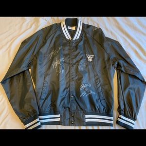 Signed Vintage Raiders Chalk Line Bomber Jacket